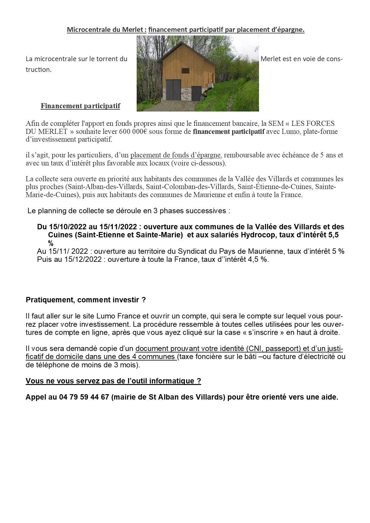 FINANCEMENT PARTICIPATIF MERLET